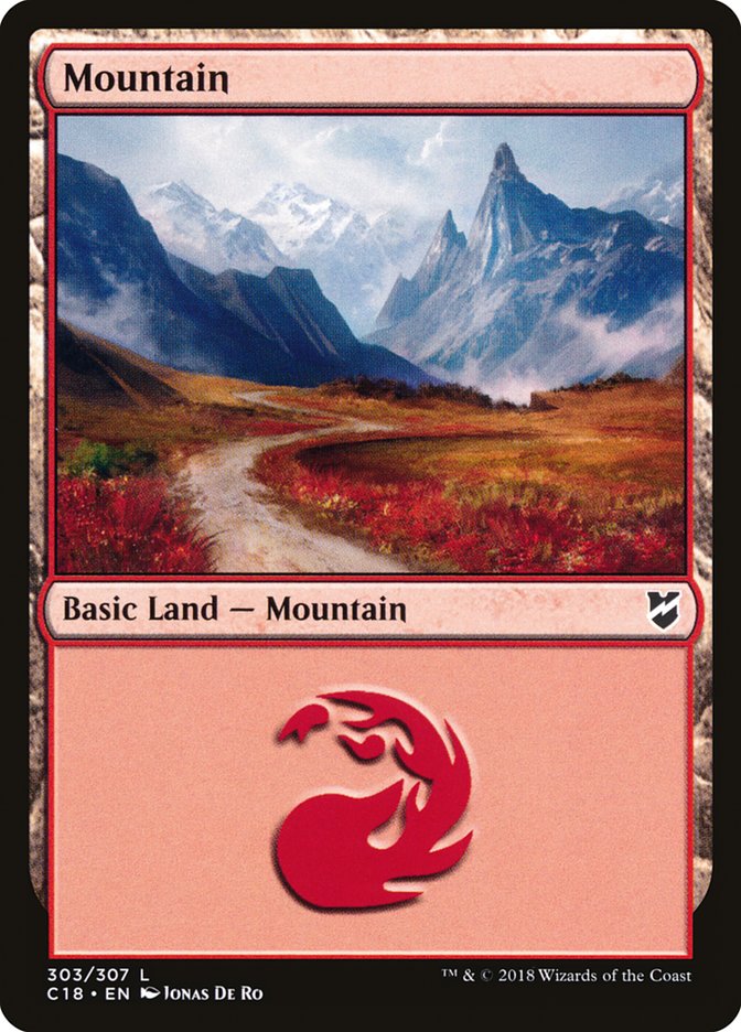 Mountain (303) [Commander 2018] | Black Swamp Games