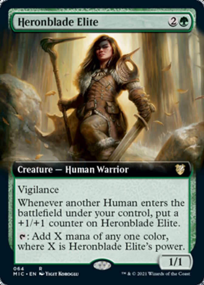 Heronblade Elite (Extended Art) [Innistrad: Midnight Hunt Commander] | Black Swamp Games