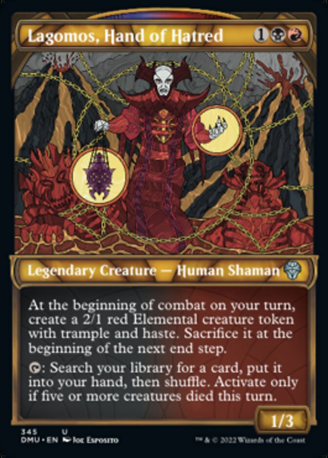 Lagomos, Hand of Hatred (Showcase Textured) [Dominaria United] | Black Swamp Games