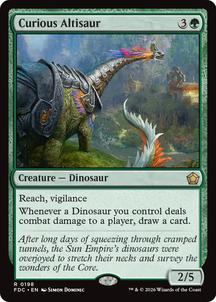 Curious Altisaur [Foundations Commander] | Black Swamp Games