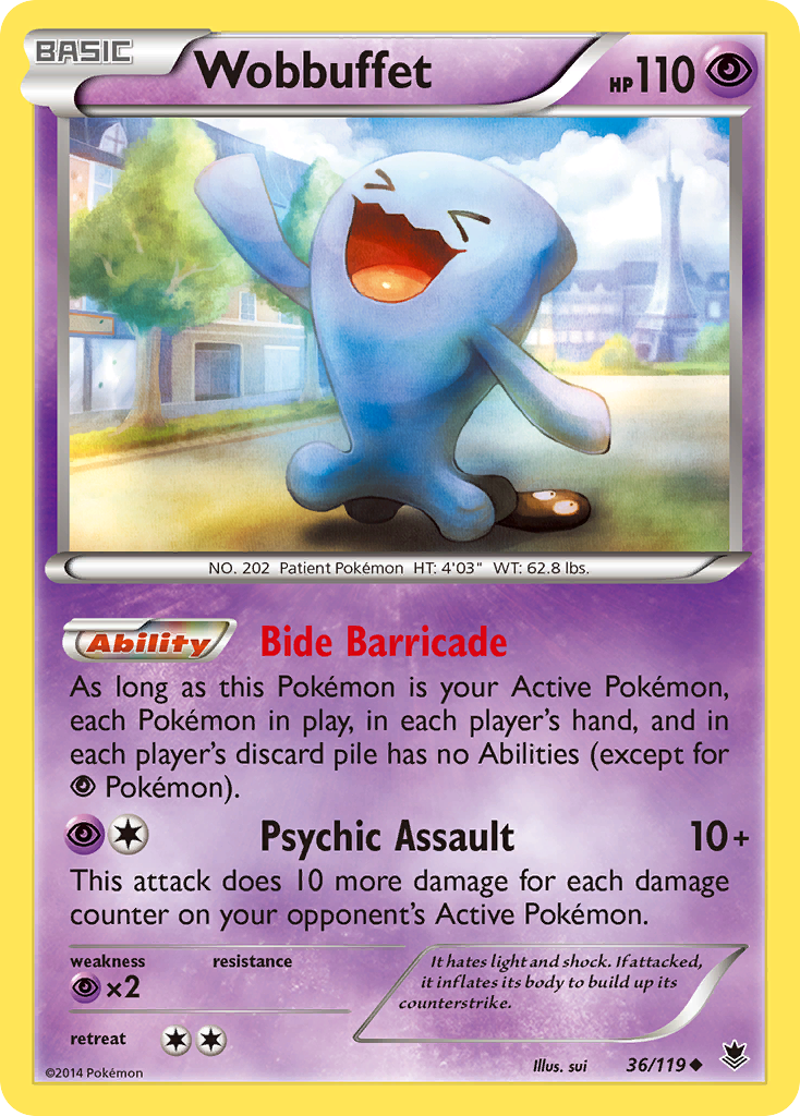 Wobbuffet (36/119) [XY: Phantom Forces] | Black Swamp Games