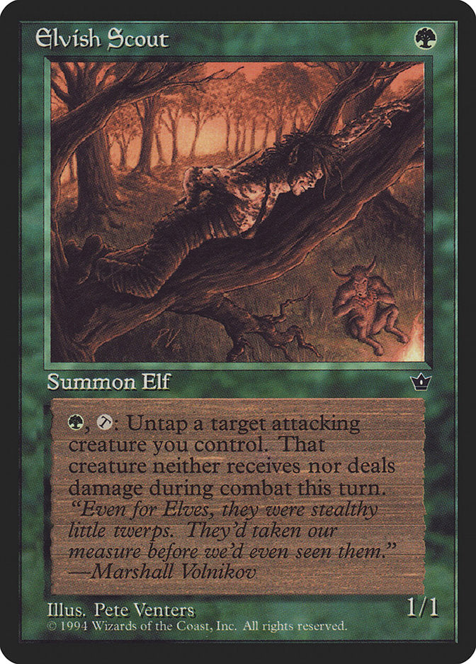 Elvish Scout (Pete Venters) [Fallen Empires] | Black Swamp Games