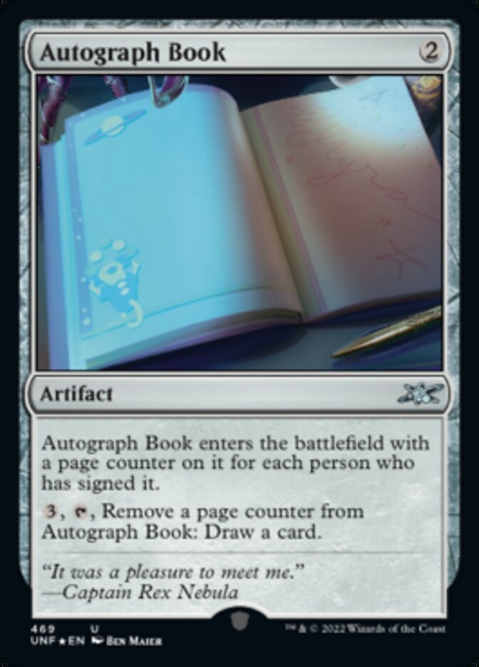 Autograph Book (Galaxy Foil) [Unfinity] | Black Swamp Games