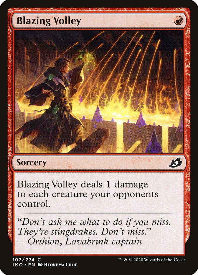 Blazing Volley [Ikoria: Lair of Behemoths] | Black Swamp Games