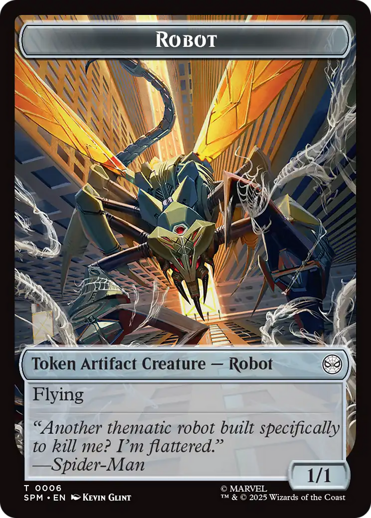 Food // Robot Double-Sided Token [Marvel's Spider-Man Tokens] | Black Swamp Games
