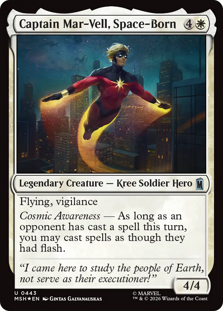 Captain Mar-Vell, Space-Born (Surge Foil) [Marvel Super Heroes] | Black Swamp Games