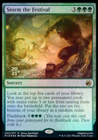 Storm the Festival [Innistrad: Midnight Hunt Prerelease Promos] | Black Swamp Games