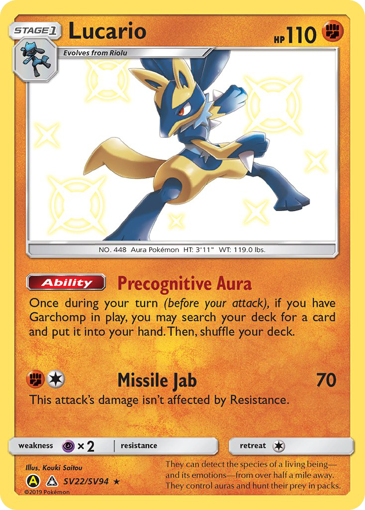 Lucario (SV22/SV94) [Sun & Moon: Hidden Fates - Shiny Vault] | Black Swamp Games
