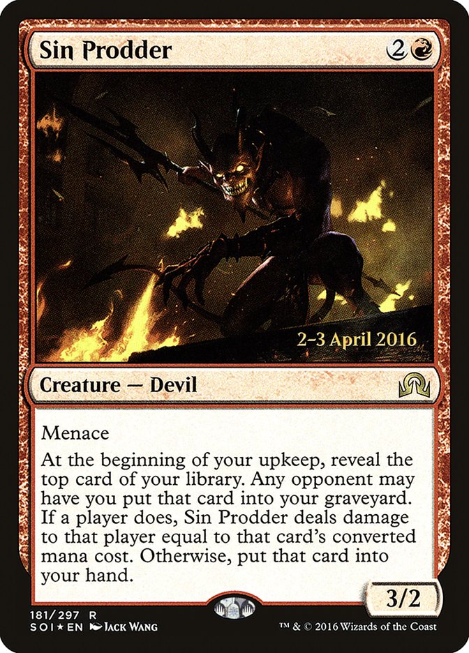 Sin Prodder [Shadows over Innistrad Prerelease Promos] | Black Swamp Games