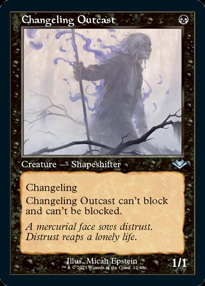 Changeling Outcast (Retro Foil Etched) [Modern Horizons] | Black Swamp Games