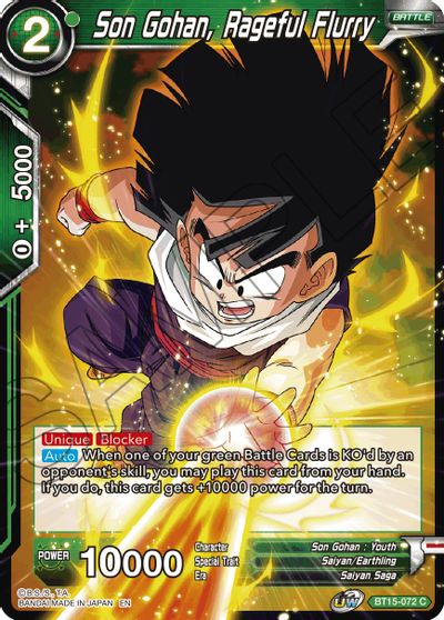 Son Gohan, Rageful Fury (BT15-072) [Saiyan Showdown] | Black Swamp Games