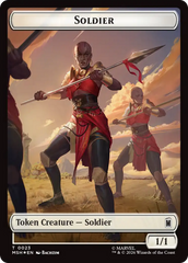 Copy // Soldier Double-Sided Token (Surge Foil) [Marvel Super Heroes Commander Tokens] | Black Swamp Games