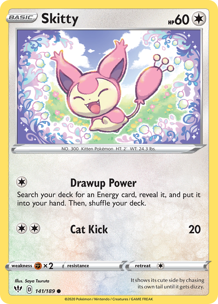 Skitty (141/189) [Sword & Shield: Darkness Ablaze] | Black Swamp Games