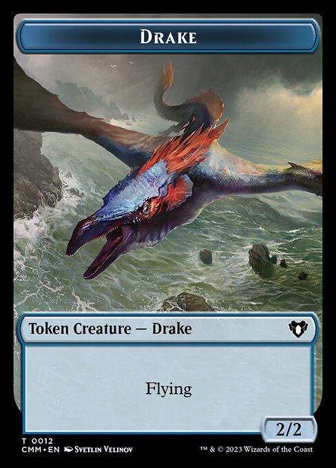 Spirit (0010) // Drake Double-Sided Token [Commander Masters Tokens] | Black Swamp Games