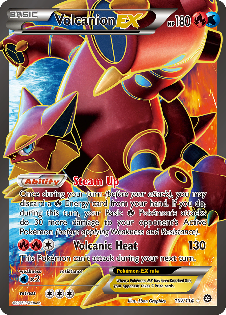 Volcanion EX (107/114) [XY: Steam Siege] | Black Swamp Games