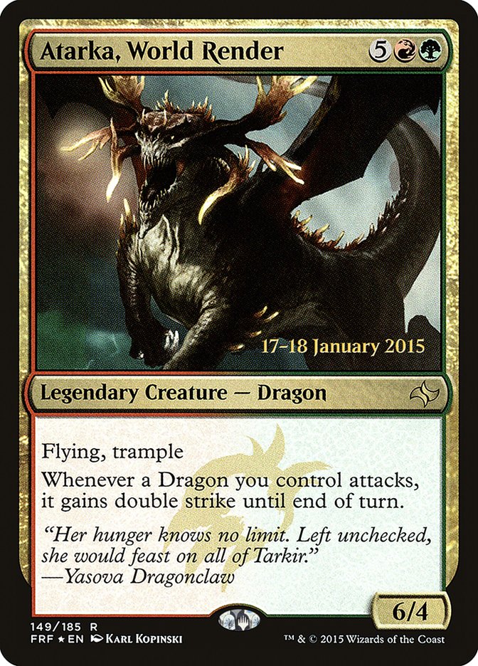 Atarka, World Render [Fate Reforged Prerelease Promos] | Black Swamp Games