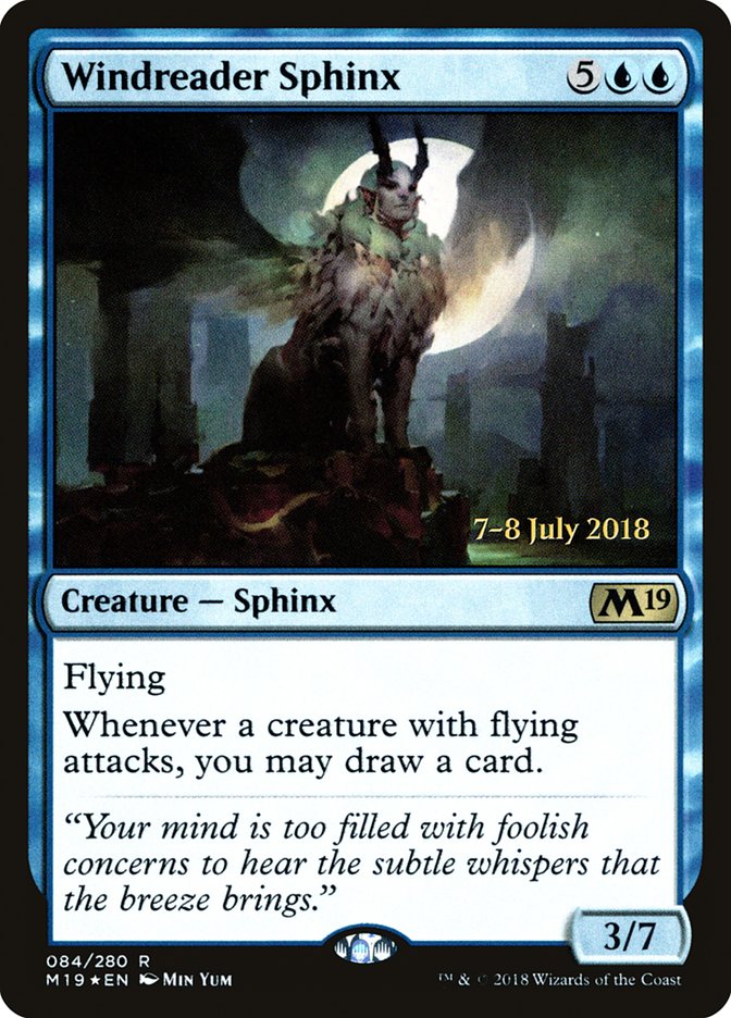 Windreader Sphinx [Core Set 2019 Prerelease Promos] | Black Swamp Games