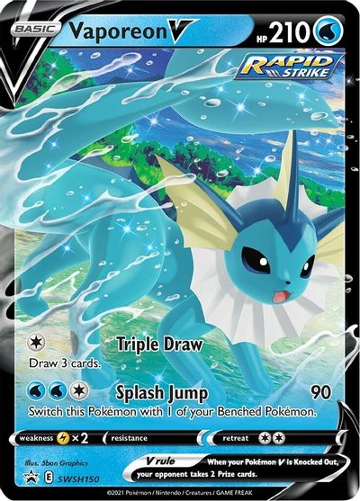 Vaporeon V (SWSH150) [Sword & Shield: Black Star Promos] | Black Swamp Games