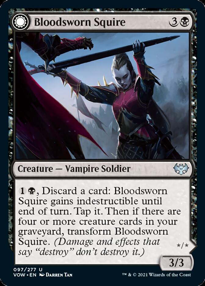 Bloodsworn Squire // Bloodsworn Knight [Innistrad: Crimson Vow] | Black Swamp Games