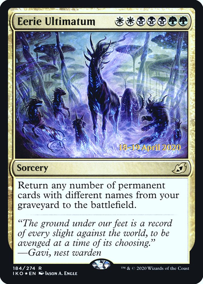 Eerie Ultimatum [Ikoria: Lair of Behemoths Prerelease Promos] | Black Swamp Games