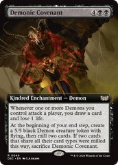 Demonic Covenant (Extended Art) [Duskmourn: House of Horror Commander] | Black Swamp Games