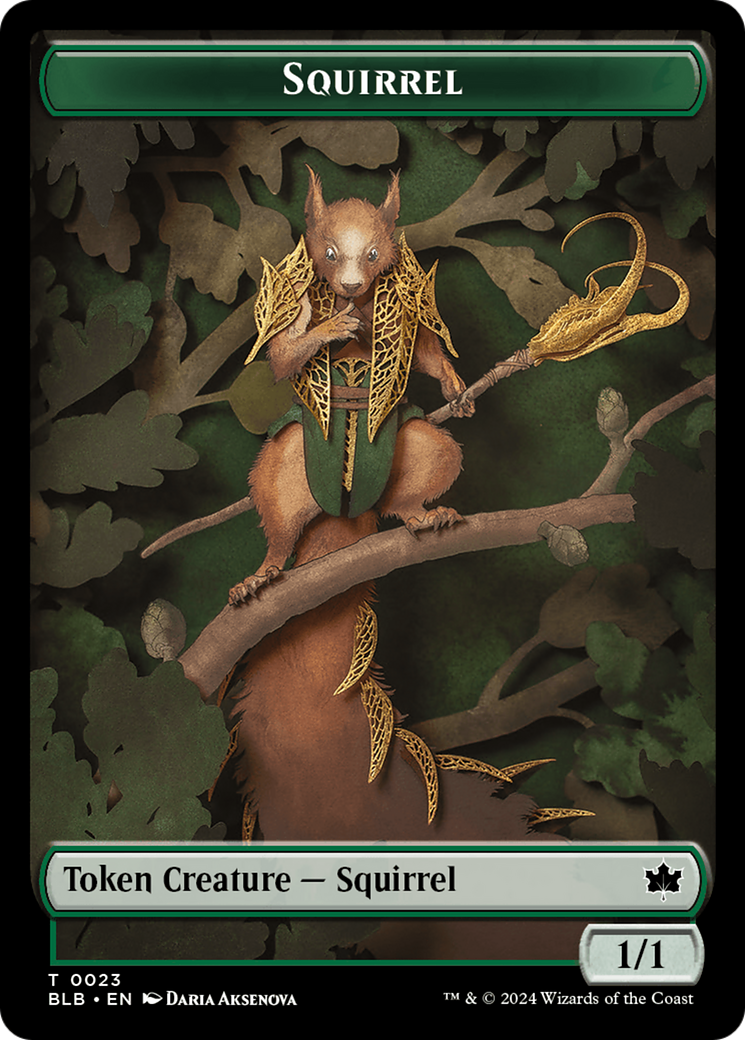 Squirrel // Starscape Cleric Double-Sided Token [Bloomburrow Tokens] | Black Swamp Games