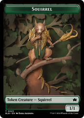 Squirrel // Darkstar Augur Double-Sided Token [Bloomburrow Tokens] | Black Swamp Games