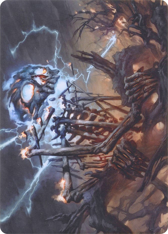 Lightning Skelemental // Lightning Skelemental [Modern Horizons Art Series] | Black Swamp Games