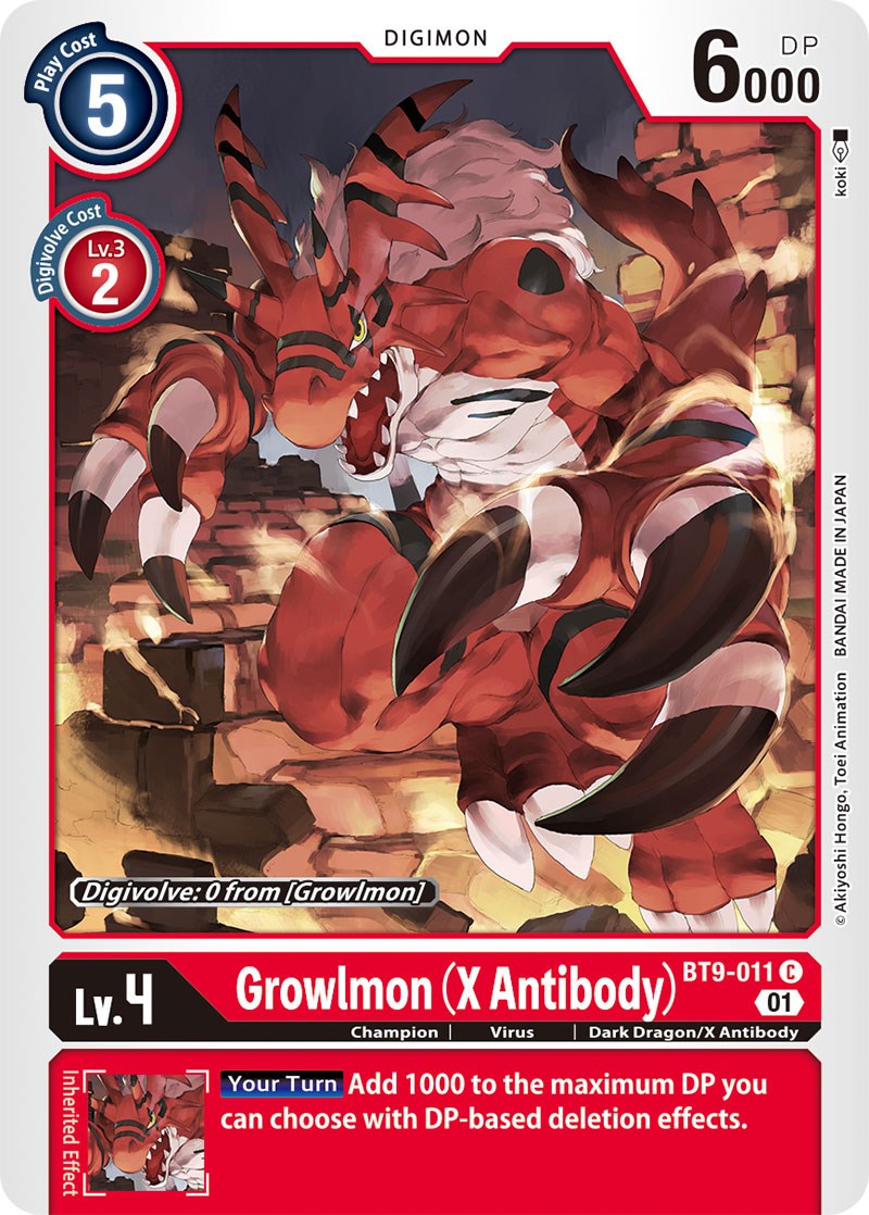 Growlmon (X Antibody) [BT9-011] [X Record] | Black Swamp Games