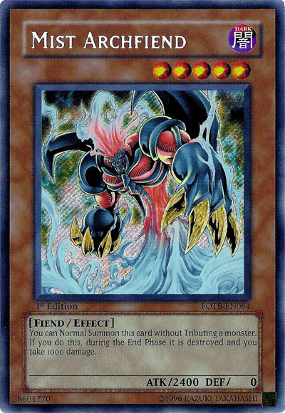 Mist Archfiend [FOTB-EN064] Secret Rare | Black Swamp Games