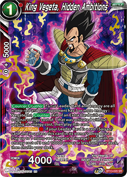 King Vegeta, Hidden Ambitions (BT13-020) [Supreme Rivalry] | Black Swamp Games