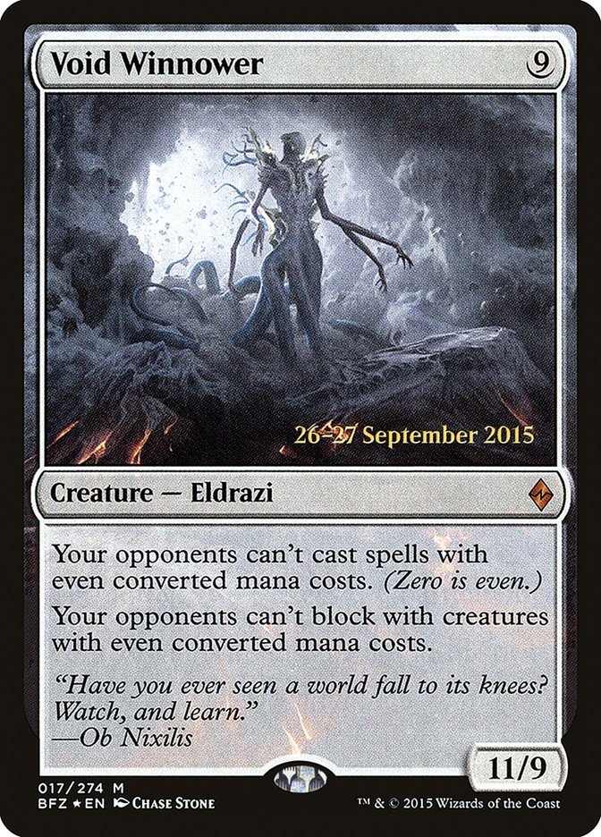 Void Winnower [Battle for Zendikar Prerelease Promos] | Black Swamp Games