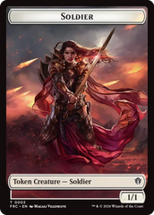 Soldier // Shark Double-Sided Token [Reality Fracture Commander Tokens] | Black Swamp Games