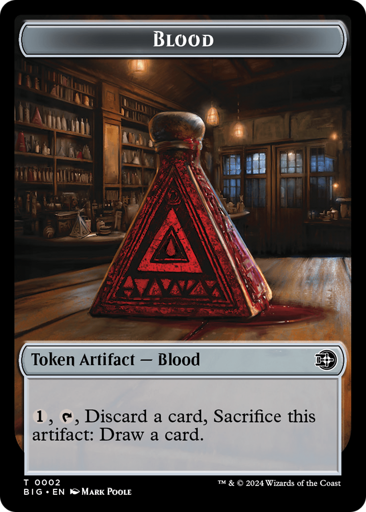 Mercenary // Blood Double-Sided Token [Outlaws of Thunder Junction Tokens] | Black Swamp Games