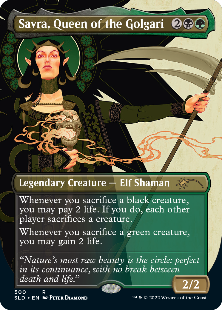 Savra, Queen of the Golgari (Borderless) [Secret Lair Drop Series] | Black Swamp Games