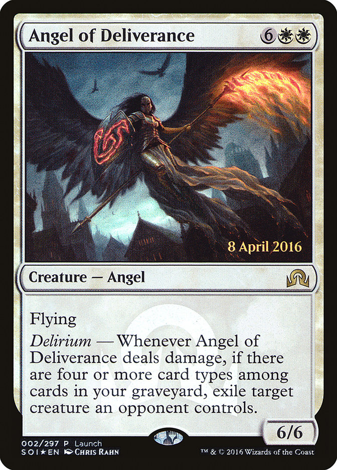Angel of Deliverance (Launch) [Shadows over Innistrad Promos] | Black Swamp Games