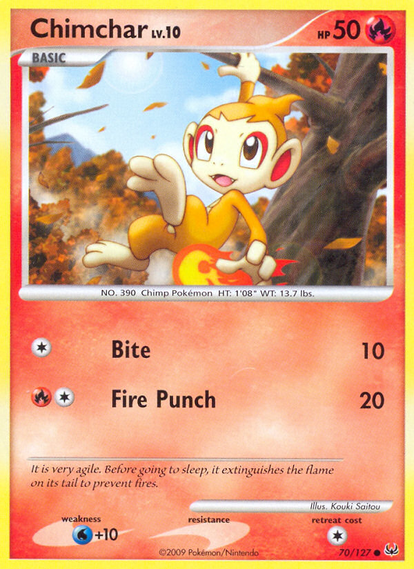 Chimchar (70/127) [Platinum: Base Set] | Black Swamp Games
