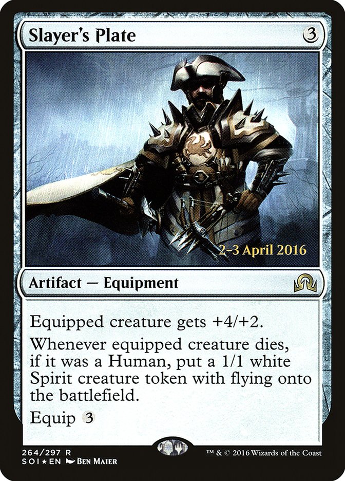 Slayer's Plate [Shadows over Innistrad Prerelease Promos] | Black Swamp Games