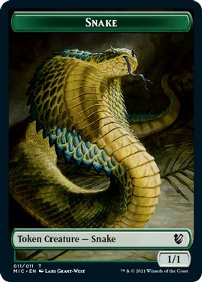 Spirit // Snake Double-Sided Token [Innistrad: Midnight Hunt Commander Tokens] | Black Swamp Games