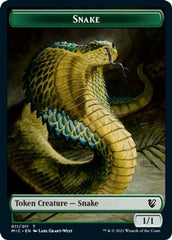 Spirit // Snake Double-Sided Token [Innistrad: Midnight Hunt Commander Tokens] | Black Swamp Games