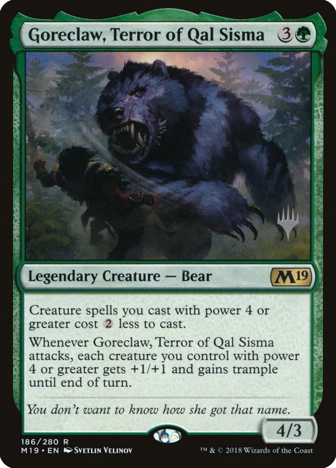 Goreclaw, Terror of Qal Sisma (Promo Pack) [Core Set 2019 Promos] | Black Swamp Games