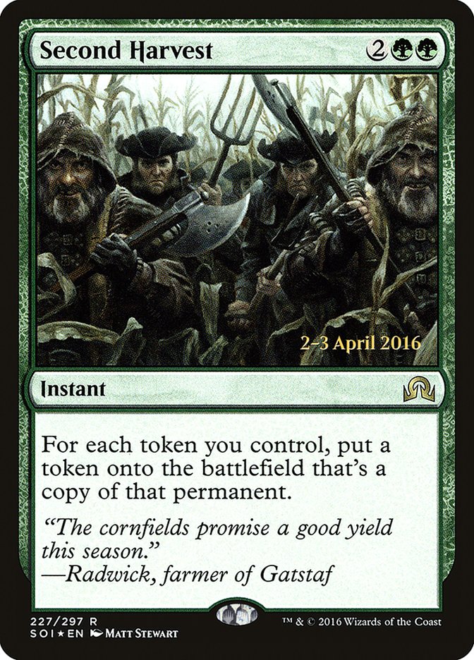 Second Harvest [Shadows over Innistrad Prerelease Promos] | Black Swamp Games