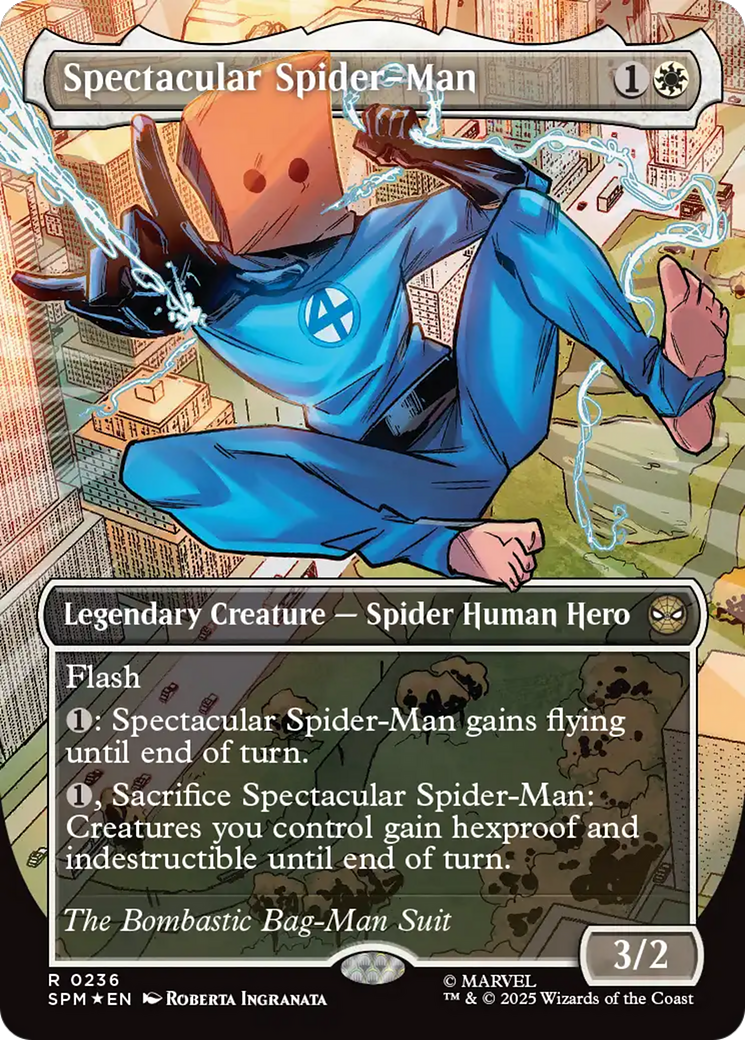Spectacular Spider-Man (0236) (Borderless) (Textured Foil) [Marvel's Spider-Man] | Black Swamp Games