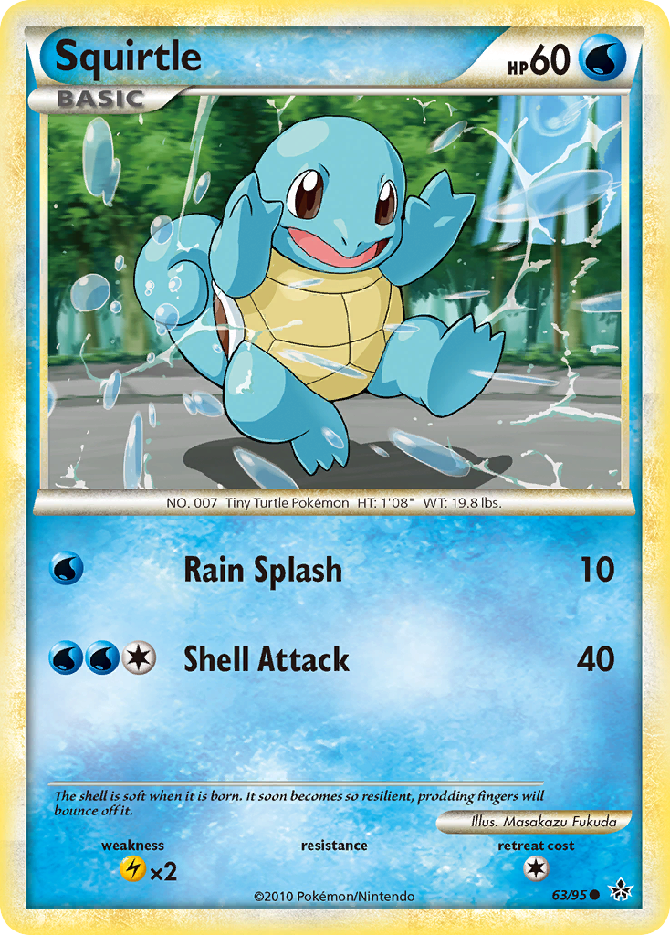 Squirtle (63/95) [HeartGold & SoulSilver: Unleashed] | Black Swamp Games