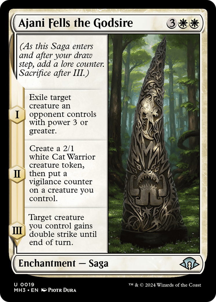 Ajani Fells the Godsire [Modern Horizons 3] | Black Swamp Games