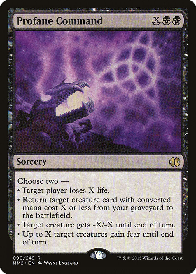 Profane Command [Modern Masters 2015] | Black Swamp Games