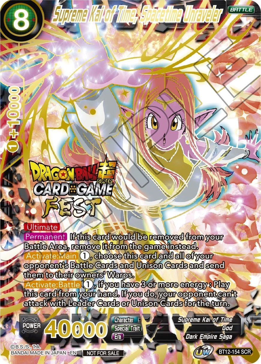 Supreme Kai of Time, Spacetime Unraveler (Card Game Fest 2022 - Winner-Stamped) (BT12-154) [Tournament Promotion Cards] | Black Swamp Games