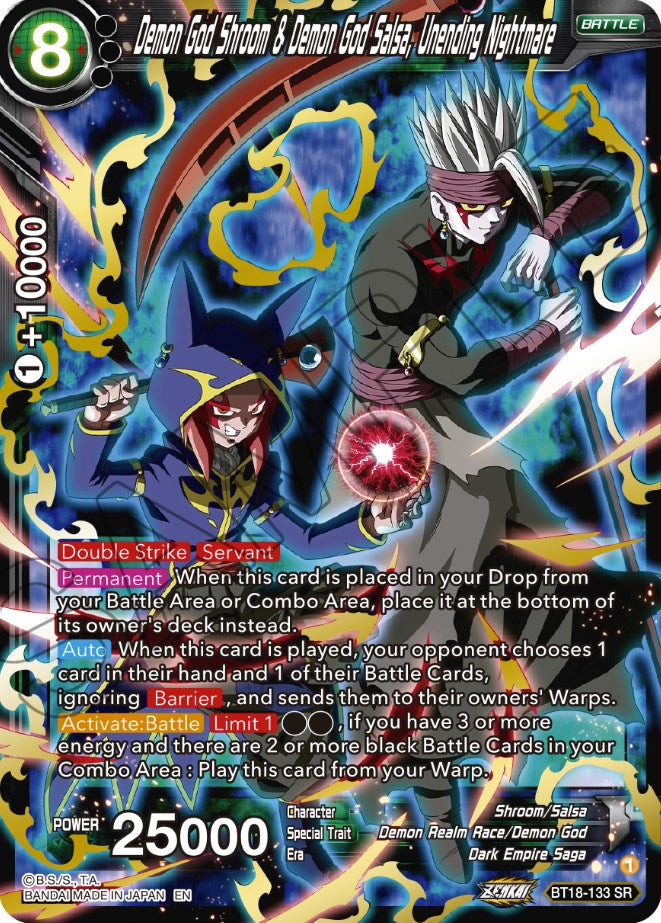 Demon God Shroom & Demon God Salsa, Unending Nightmare (BT18-133) [Dawn of the Z-Legends] | Black Swamp Games
