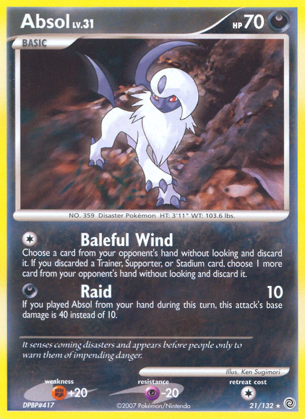 Absol (21/132) [Diamond & Pearl: Secret Wonders] | Black Swamp Games