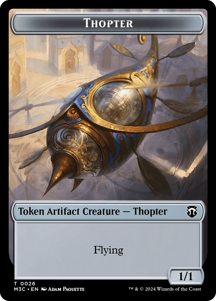 Aetherborn (Ripple Foil) // Thopter Double-Sided Token [Modern Horizons 3 Commander Tokens] | Black Swamp Games